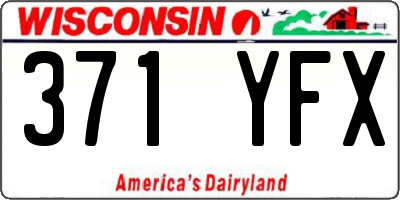 WI license plate 371YFX