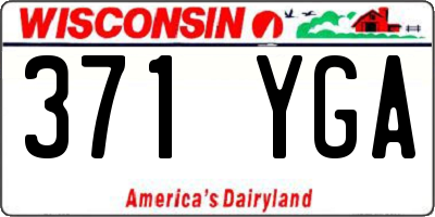 WI license plate 371YGA