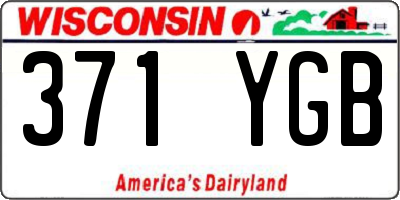 WI license plate 371YGB
