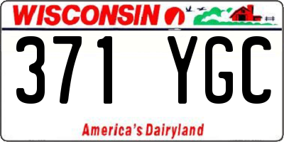 WI license plate 371YGC
