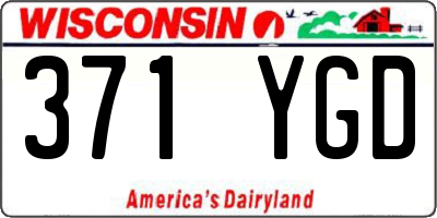 WI license plate 371YGD