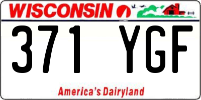 WI license plate 371YGF