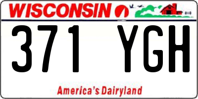 WI license plate 371YGH