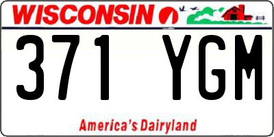 WI license plate 371YGM