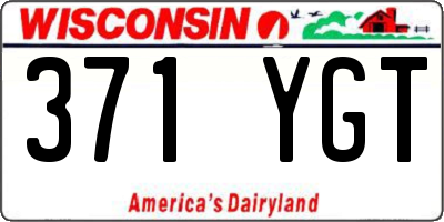 WI license plate 371YGT