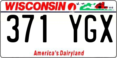 WI license plate 371YGX