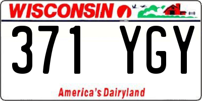 WI license plate 371YGY
