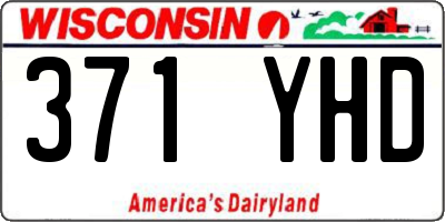 WI license plate 371YHD