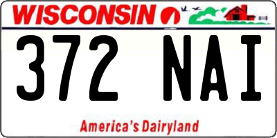 WI license plate 372NAI