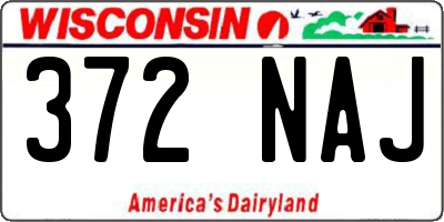 WI license plate 372NAJ
