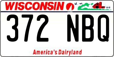 WI license plate 372NBQ