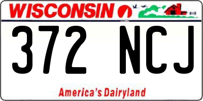 WI license plate 372NCJ