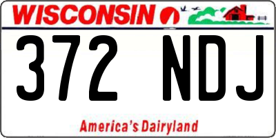 WI license plate 372NDJ