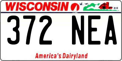 WI license plate 372NEA
