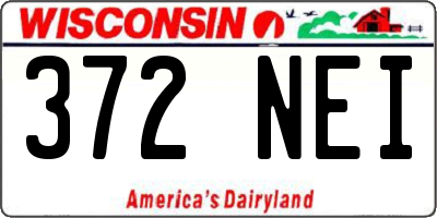 WI license plate 372NEI