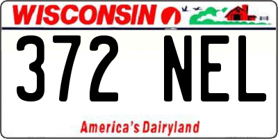 WI license plate 372NEL