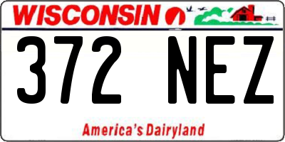 WI license plate 372NEZ