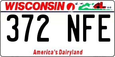 WI license plate 372NFE