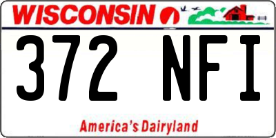 WI license plate 372NFI
