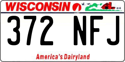 WI license plate 372NFJ