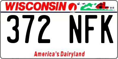 WI license plate 372NFK
