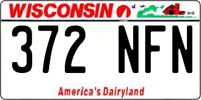 WI license plate 372NFN