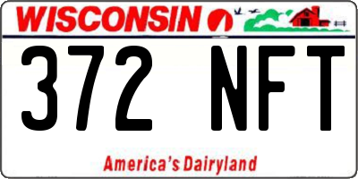 WI license plate 372NFT