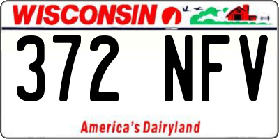WI license plate 372NFV