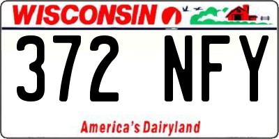WI license plate 372NFY