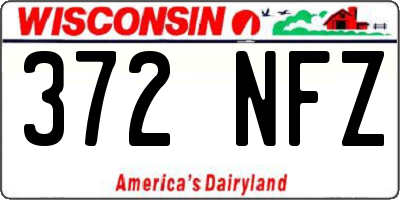 WI license plate 372NFZ