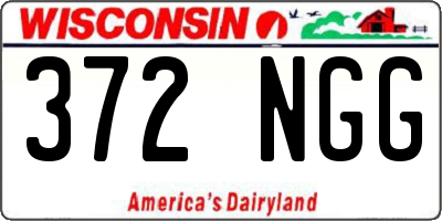 WI license plate 372NGG
