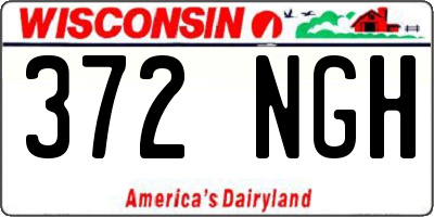 WI license plate 372NGH