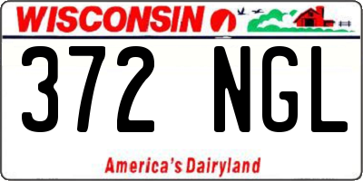 WI license plate 372NGL