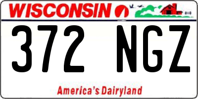 WI license plate 372NGZ