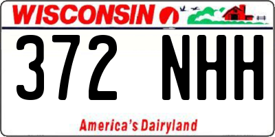 WI license plate 372NHH