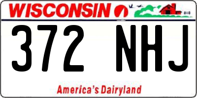 WI license plate 372NHJ
