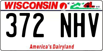 WI license plate 372NHV