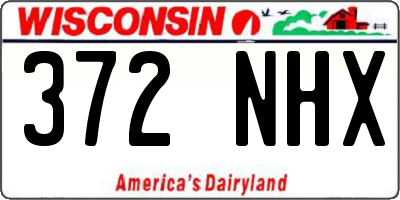 WI license plate 372NHX