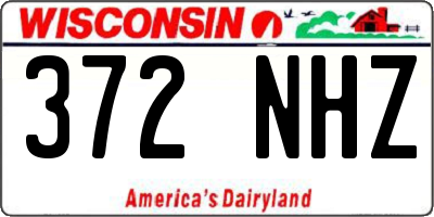 WI license plate 372NHZ