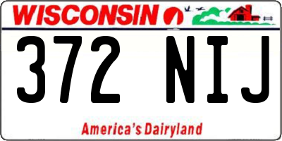 WI license plate 372NIJ