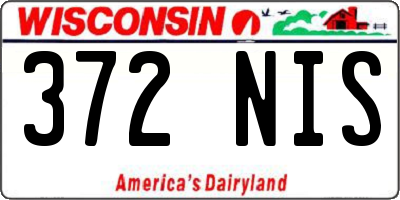 WI license plate 372NIS