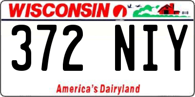 WI license plate 372NIY