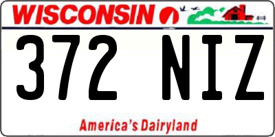 WI license plate 372NIZ
