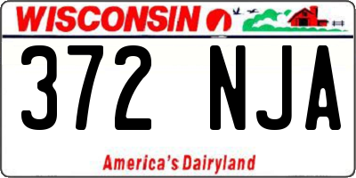 WI license plate 372NJA