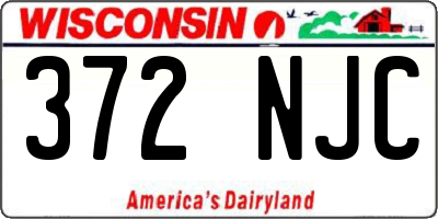WI license plate 372NJC