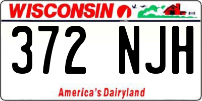 WI license plate 372NJH