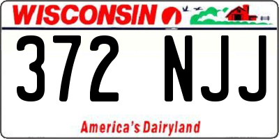 WI license plate 372NJJ