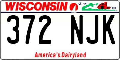 WI license plate 372NJK