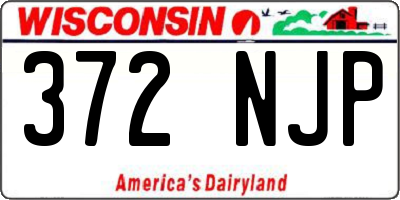 WI license plate 372NJP