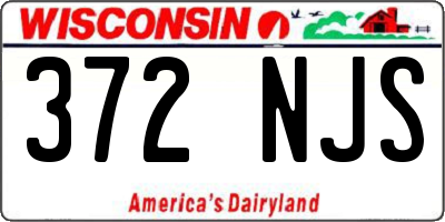 WI license plate 372NJS